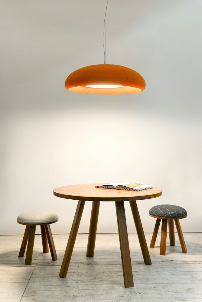 BuzziDome illuminating Milk Table and Milk Stool