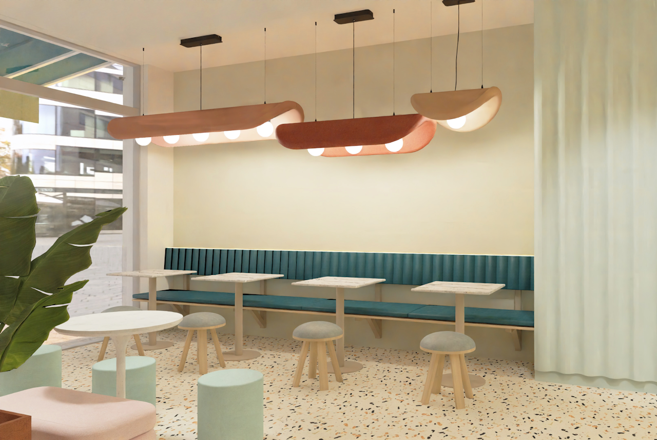 BuzziSpace Buzzichip acoustic lighting retrofit globe spot