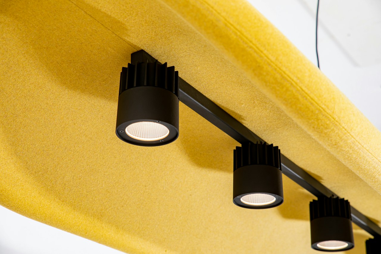 BuzziSpace Buzzichip acoustic lighting retrofit globe spot