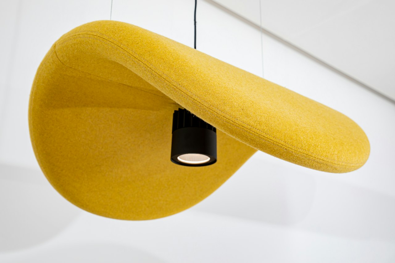 BuzziSpace Buzzichip acoustic lighting retrofit globe spot