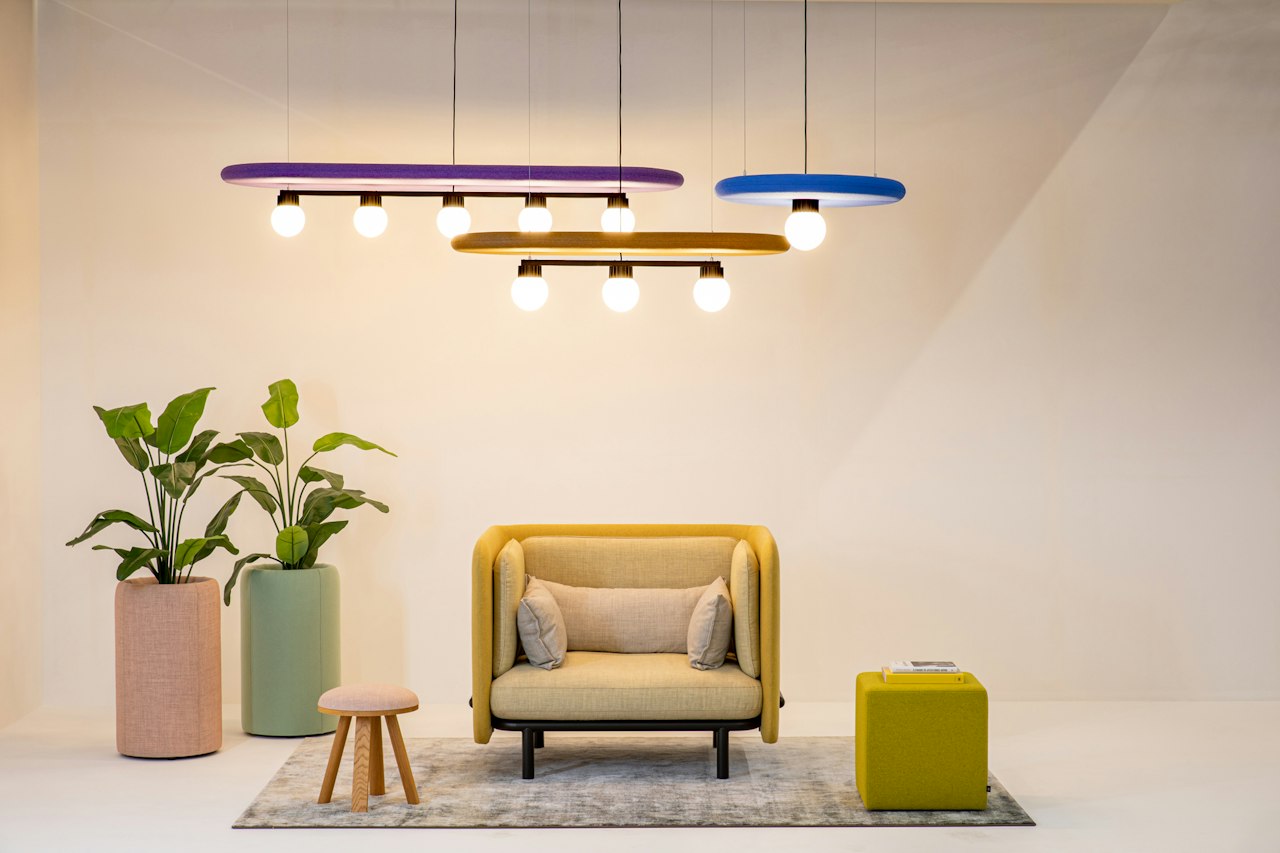 BuzziSpace Buzzisurf acoustic lighting retrofit globe spot