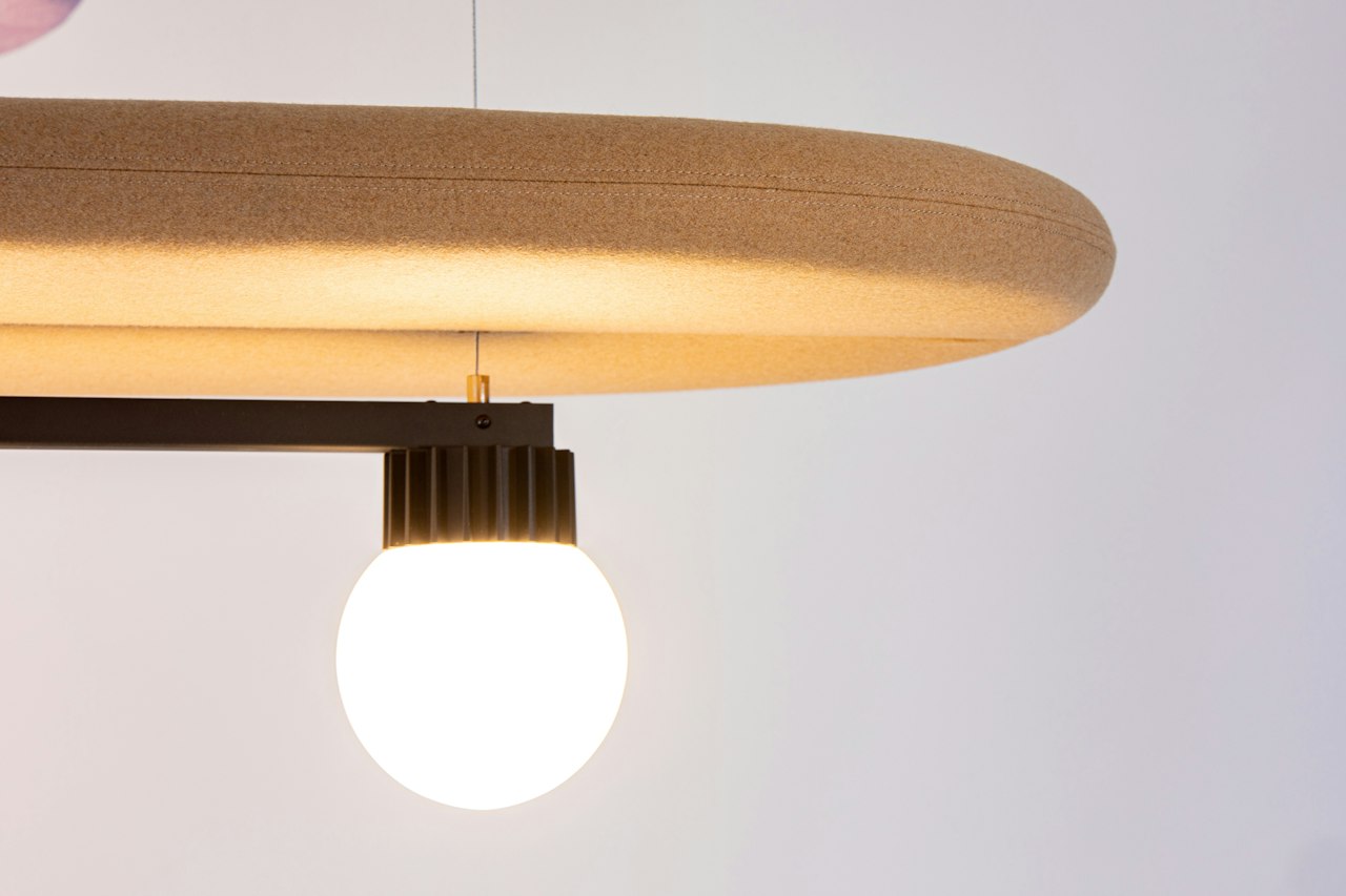 BuzziSpace Buzzisurf acoustic lighting retrofit globe spot