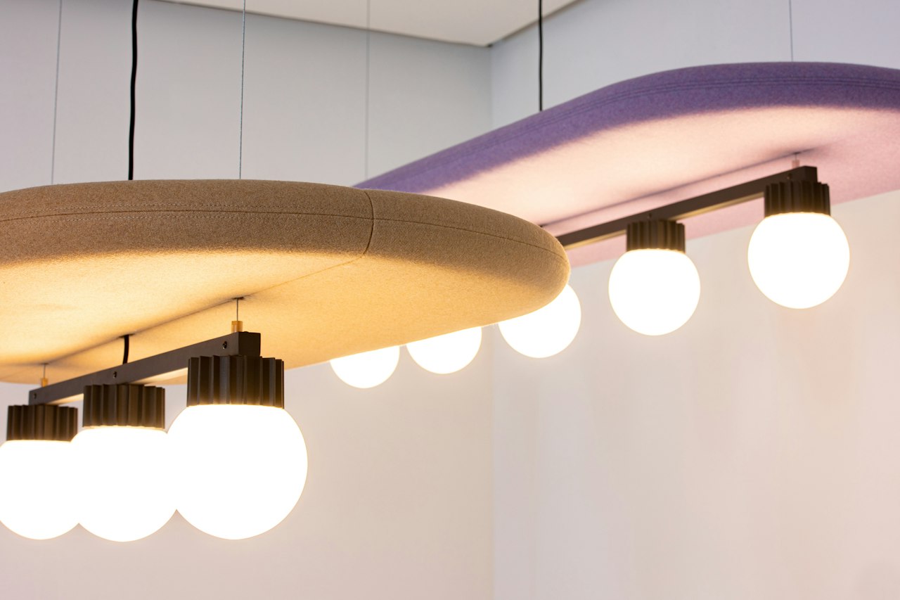 BuzziSpace Buzzisurf acoustic lighting retrofit globe spot