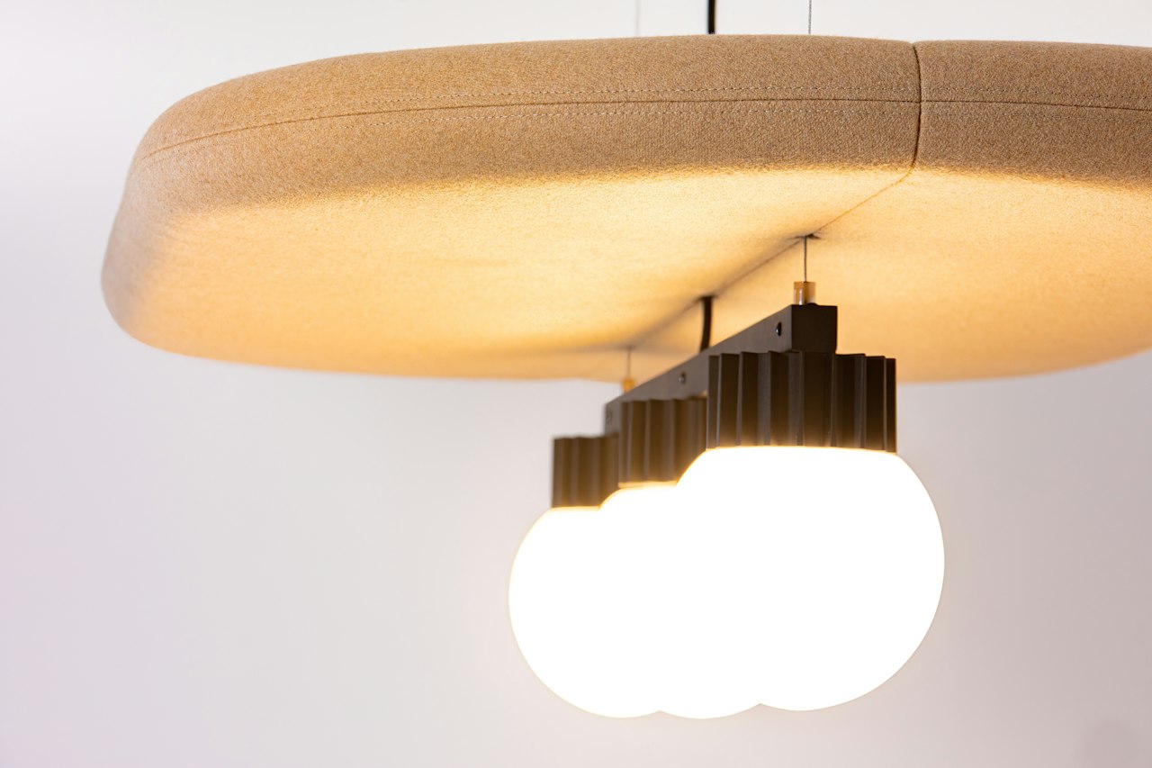 BuzziSpace Buzzisurf acoustic lighting retrofit globe spot