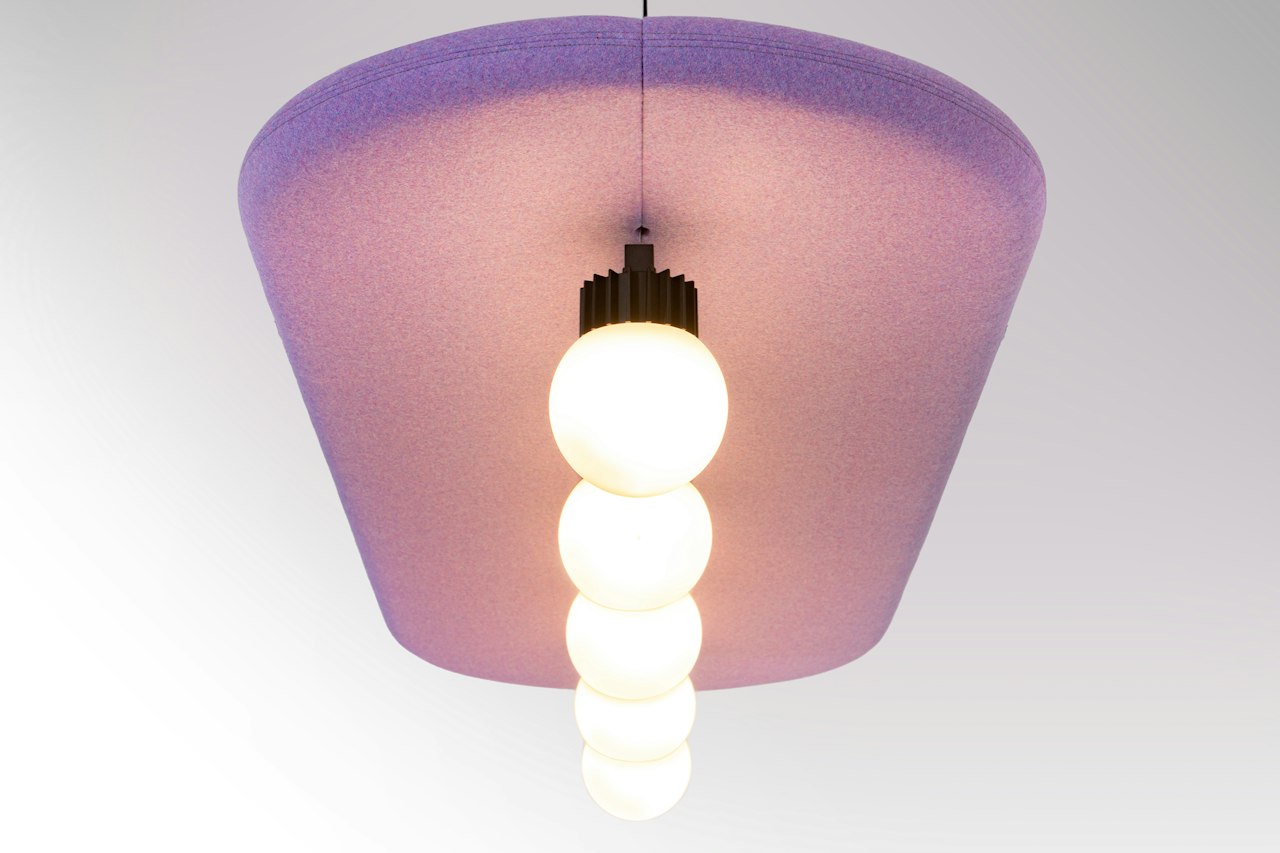 BuzziSpace Buzzisurf acoustic lighting retrofit globe spot