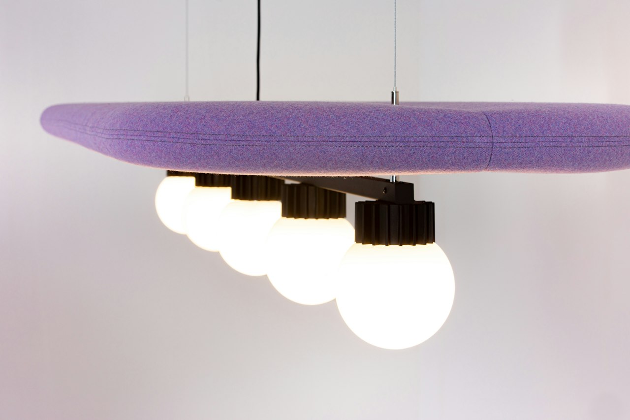 BuzziSpace Buzzisurf acoustic lighting retrofit globe spot