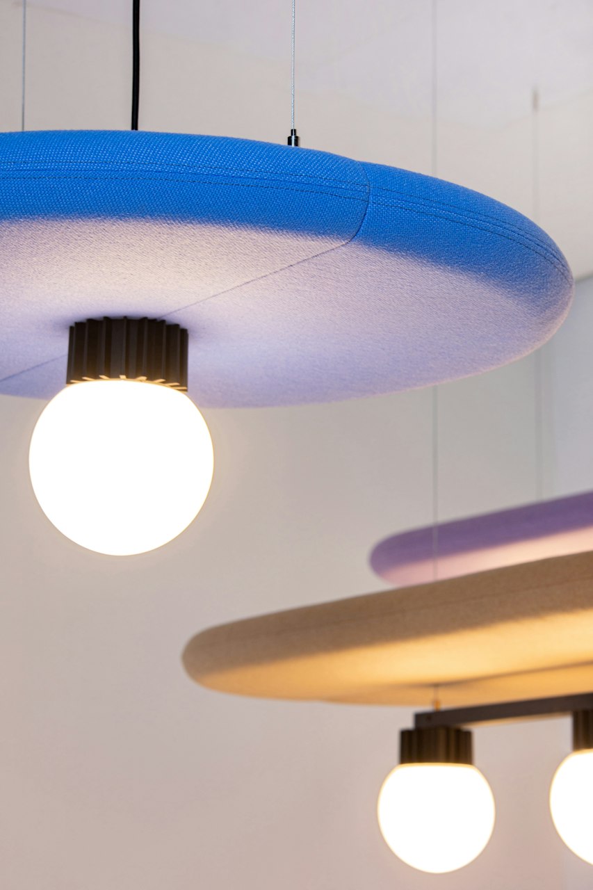 BuzziSpace Buzzisurf acoustic lighting retrofit globe spot
