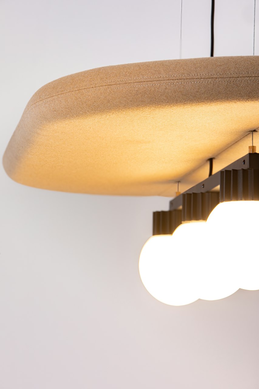 BuzziSpace Buzzisurf acoustic lighting retrofit globe spot