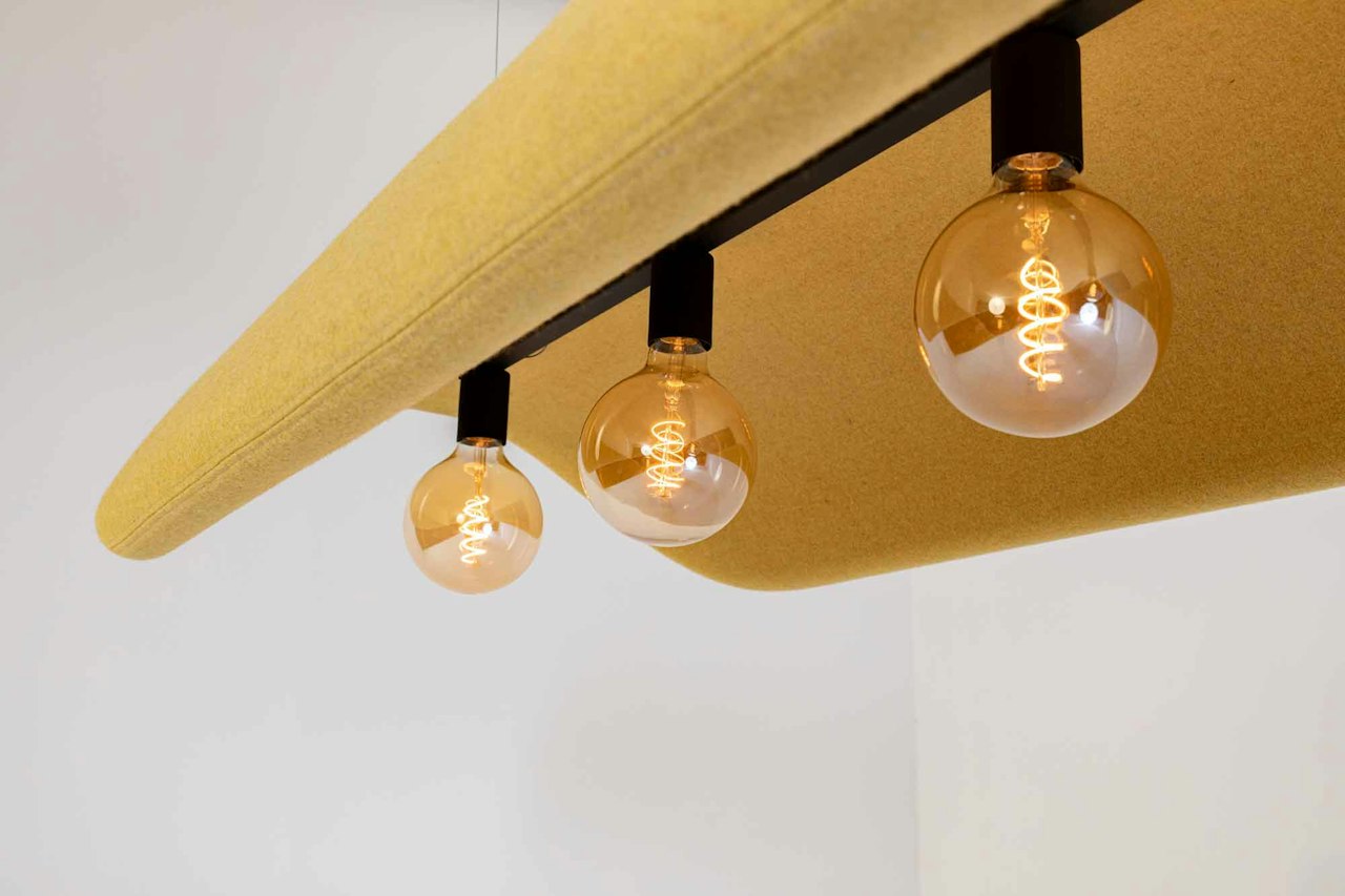 BuzziSpace Buzzichip acoustic lighting retrofit globe spot
