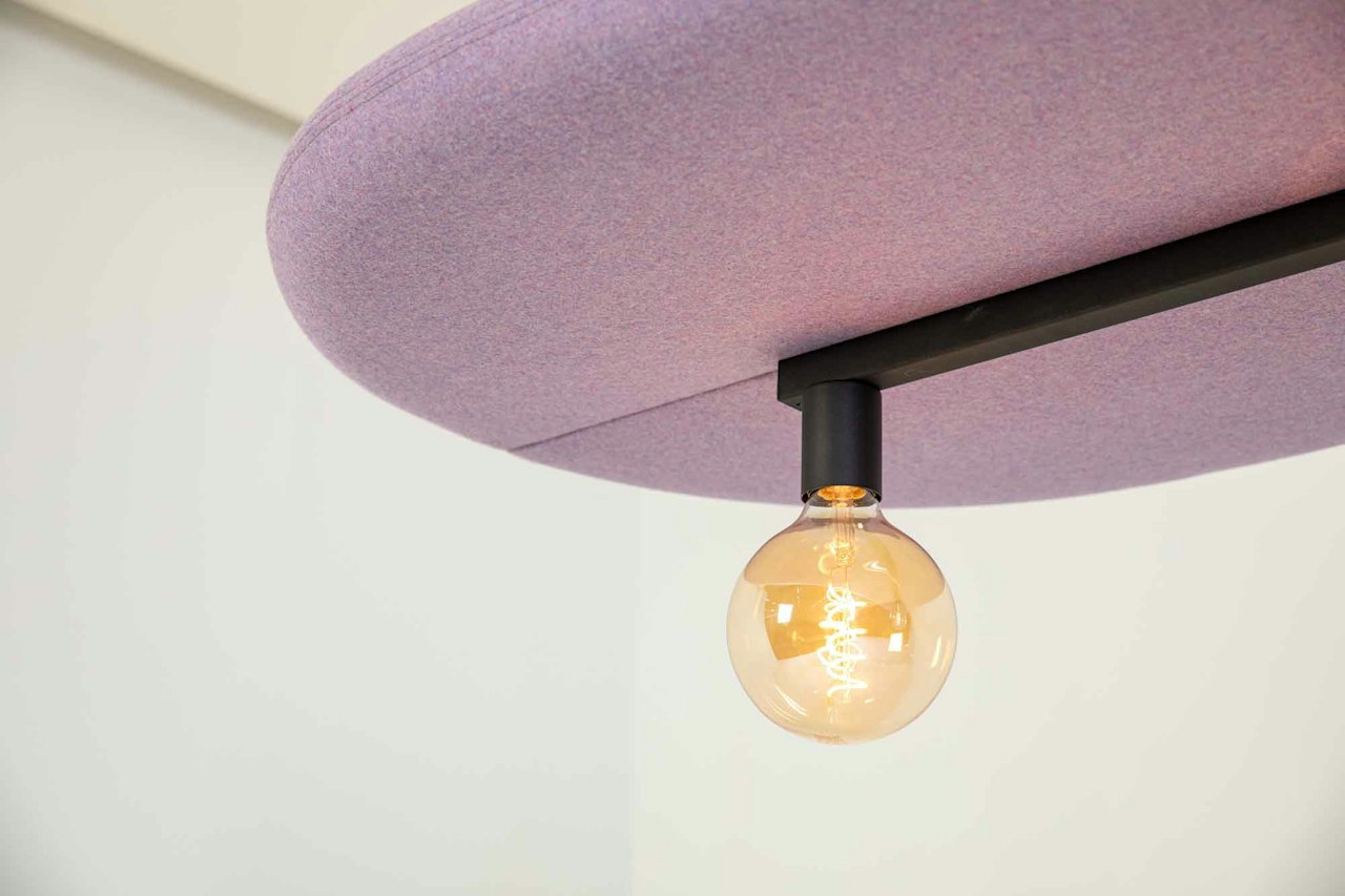BuzziSpace Buzzisurf acoustic lighting retrofit globe spot