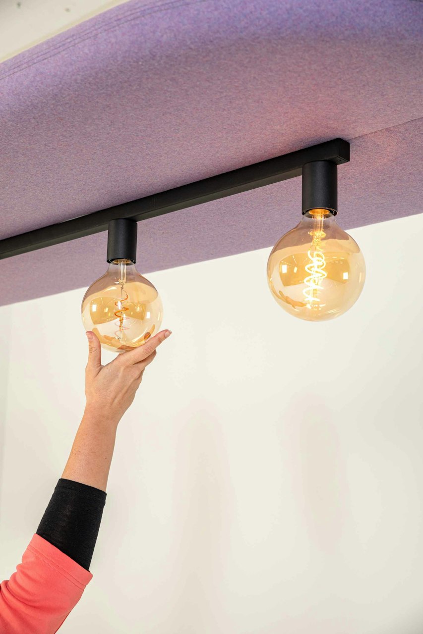 BuzziSpace Buzzisurf acoustic lighting retrofit globe spot