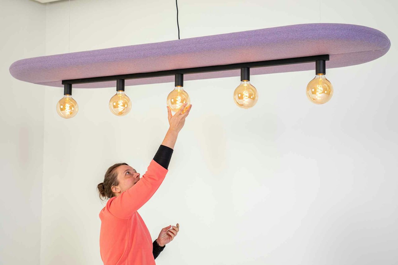 BuzziSpace Buzzisurf acoustic lighting retrofit globe spot